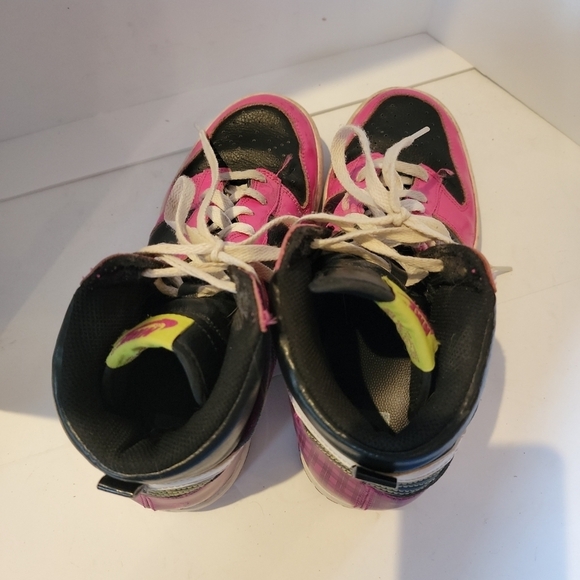 Rare Nike Dunk High 7y Women's 8.5 380648-008 Black/White-Desert Pink - Picture 4 of 7